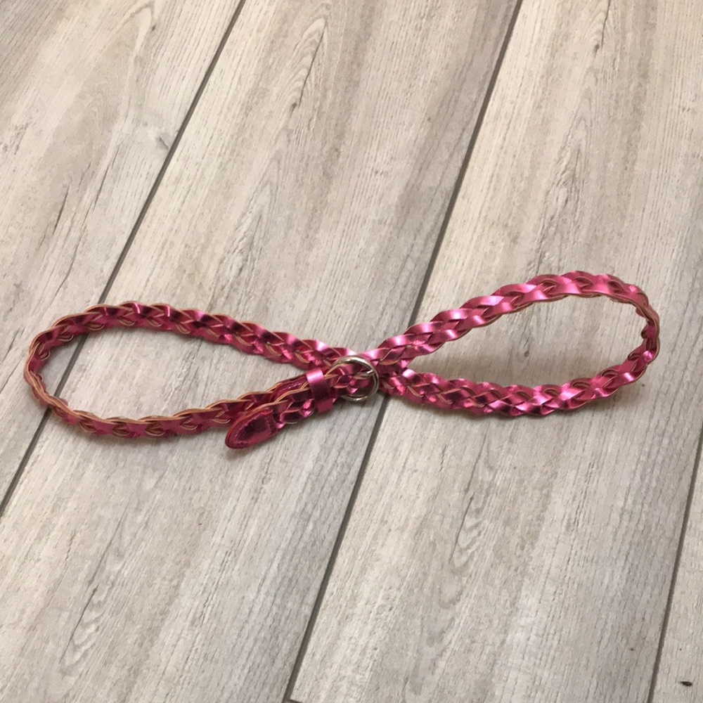 hot pink braided belt